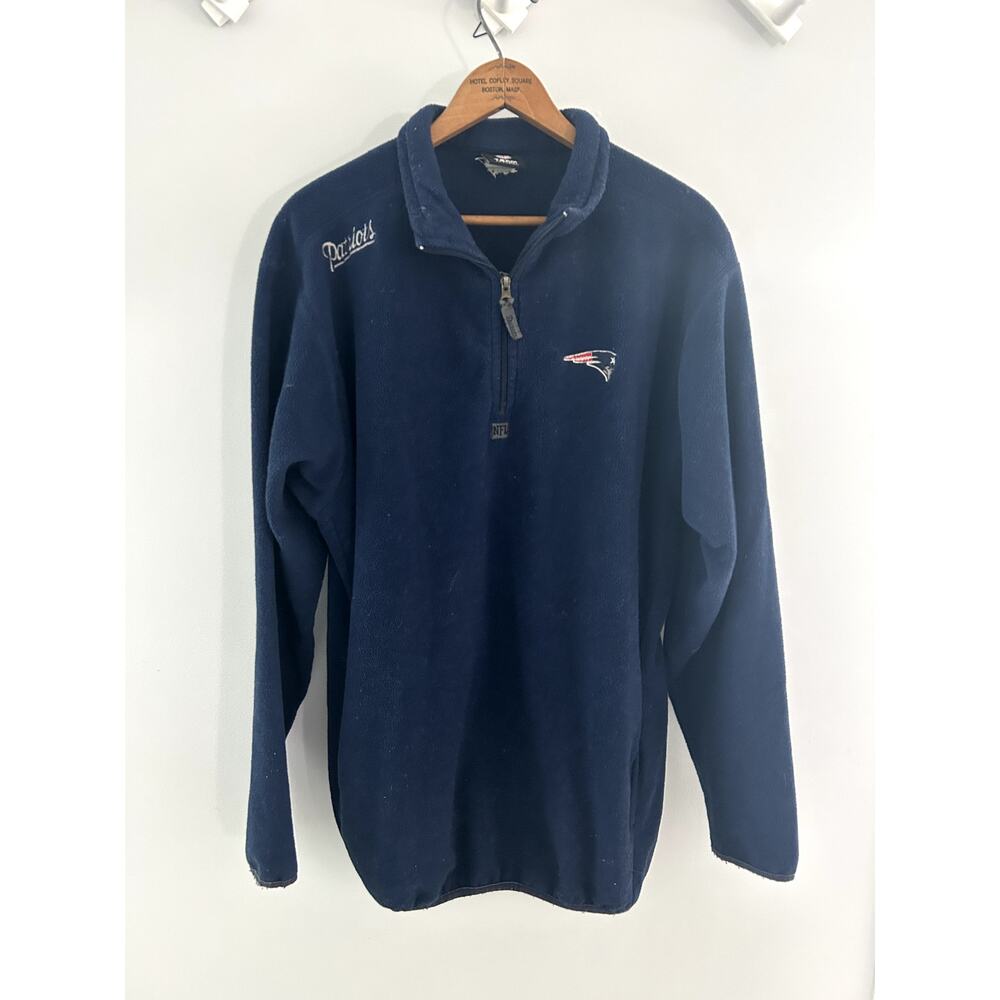 Vintage Patriots Quarter Zip Navy Blue Fleece *Great Condition